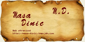 Maša Dinić vizit kartica